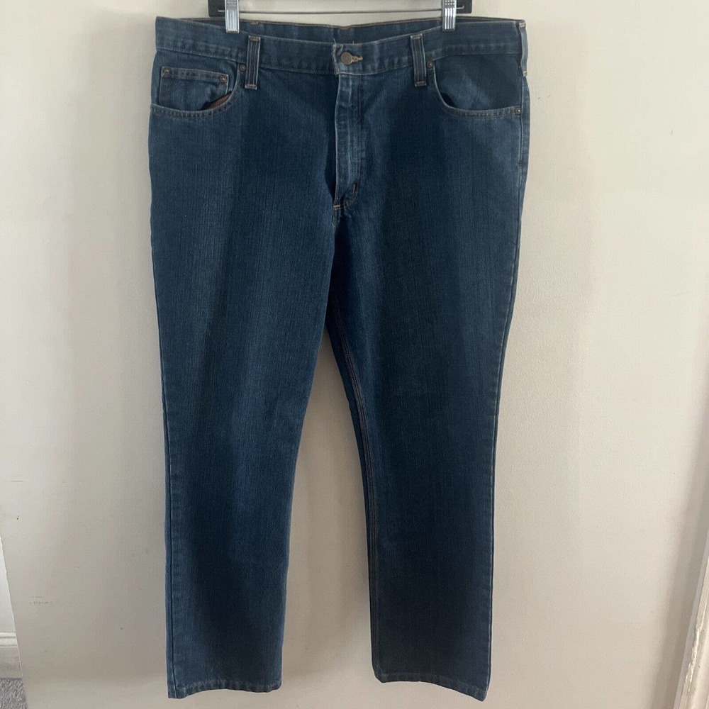 Carhartt Men's Jeans Blue Denim Traditional Fit Size 40 x 32 Straight Leg